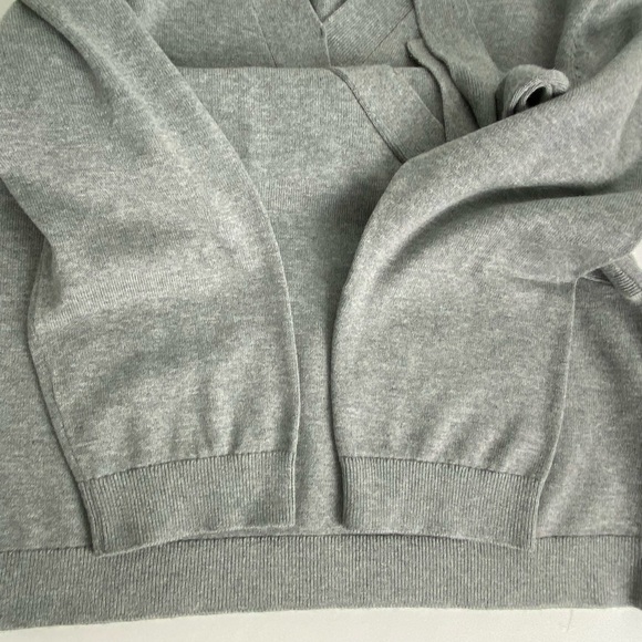 Lands' End Long Sleeve V-Shaped Neckline Pull-Over Sweater Size M Color: Gray - Picture 11 of 11